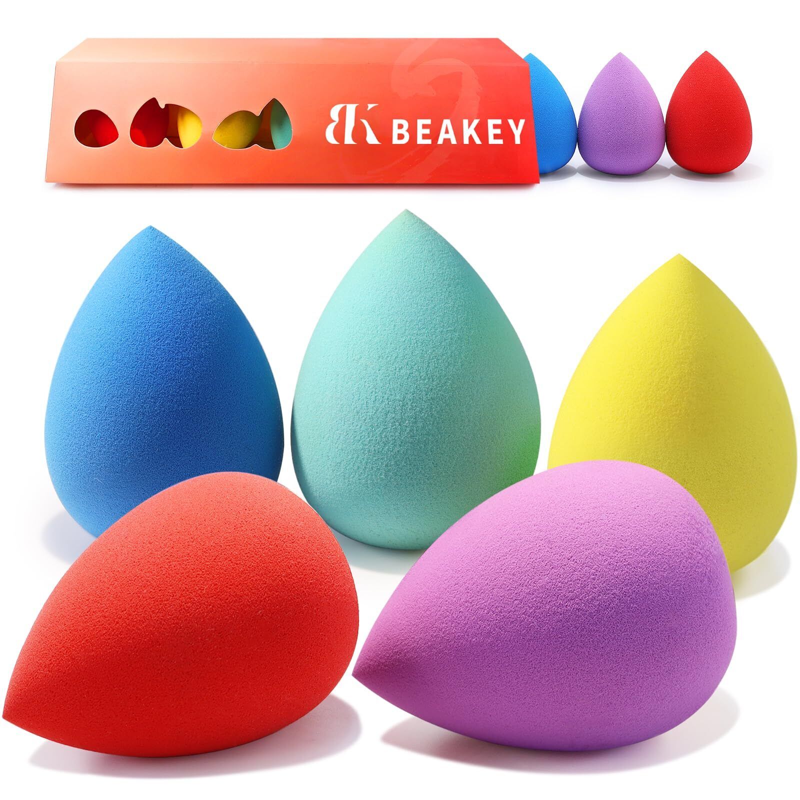 BEAKEY 5 pz Set di Spugnette Trucco Beauty Blender Beauty Fondotinta Spugnett...
