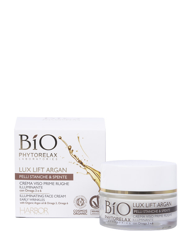 BIO PHYTORELAX LUX LIFT ARGAN CREMA VISO PRIME RUGHE ILLUMINANTE OMEGA 3e6 50ML