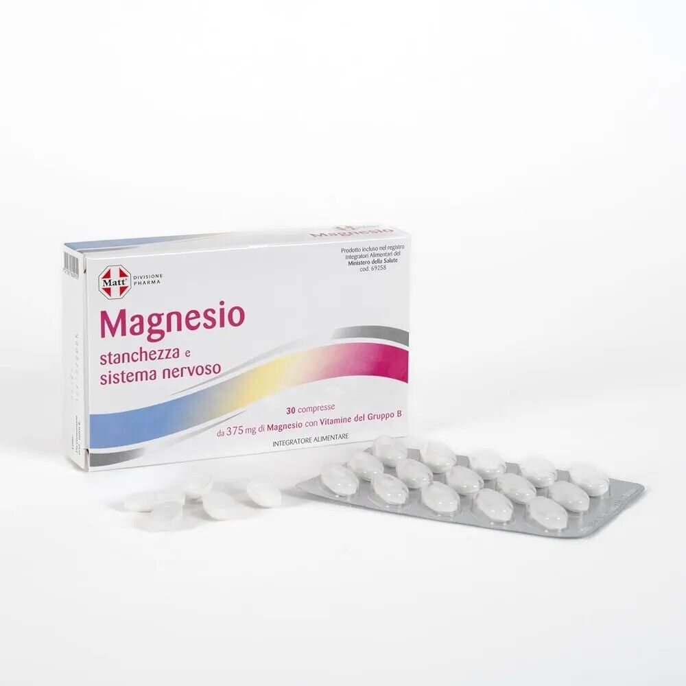 ✅Matt Magnesio 30 Compresse 375 mg Stanchezza Sistema Nervoso