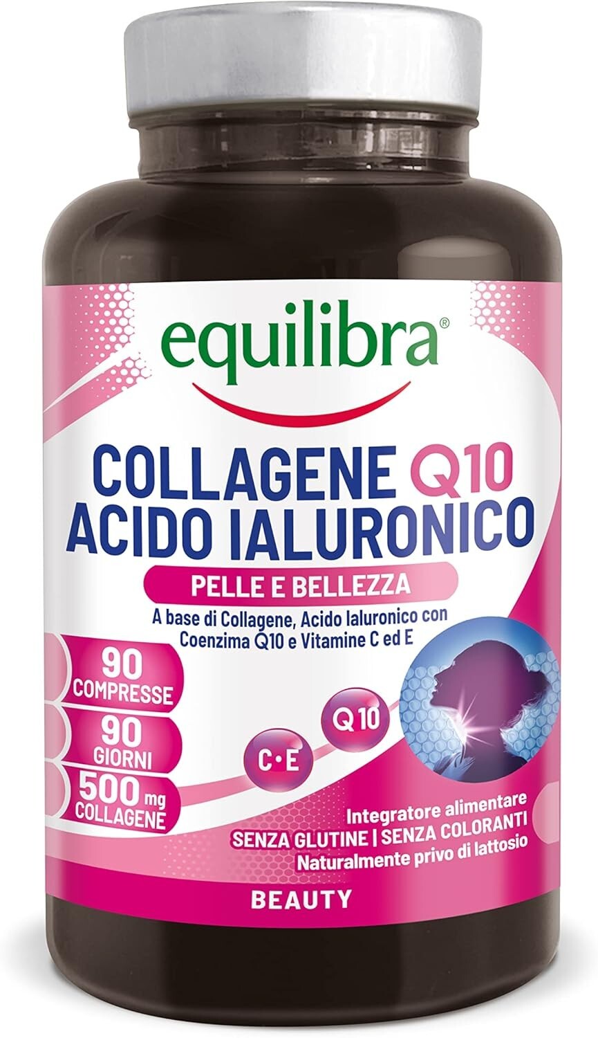 Equilibra Integratori Alimentari Collagene  Acido Ialuronico 90 Compresse