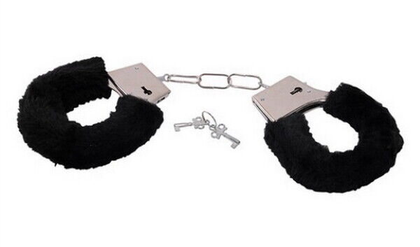 MANETTE IN ECO PELLICCIA   NERE ACCESSORIO SEXY EROTICO BONDAGE
