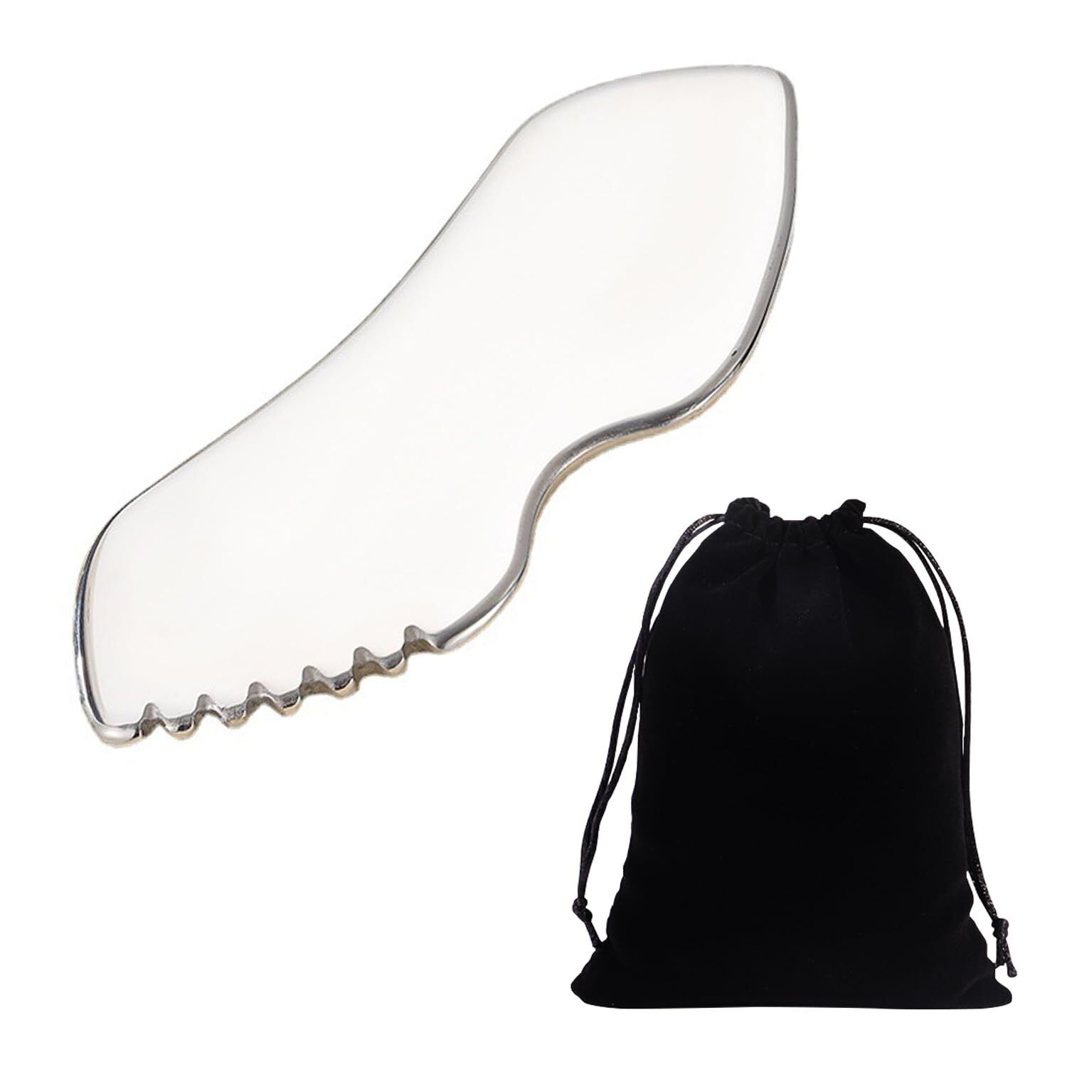1 pezzo in acciaio inox Gua Sha, metallo Gua Sha, strumento Gua Sha, (G7L)