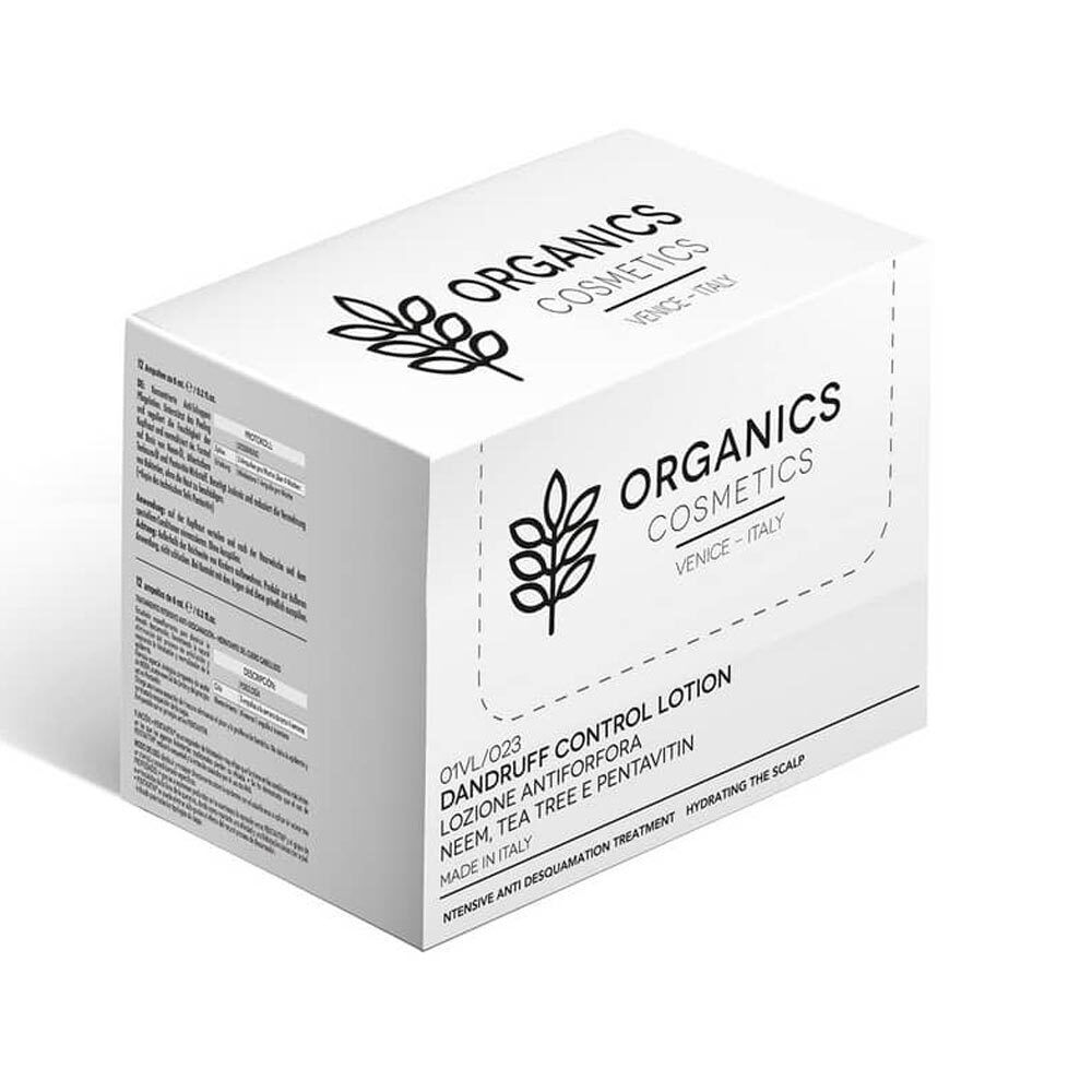 Organics Cure - Dandruff Control Lotion Lozione Anti-Forfora, 12 fiale