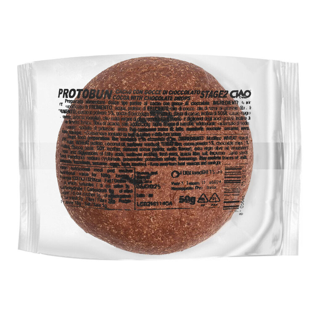 CIAOCARB STAGE 2 PROTOBUN 50 GR Cacao con Gocce di Cioccolato