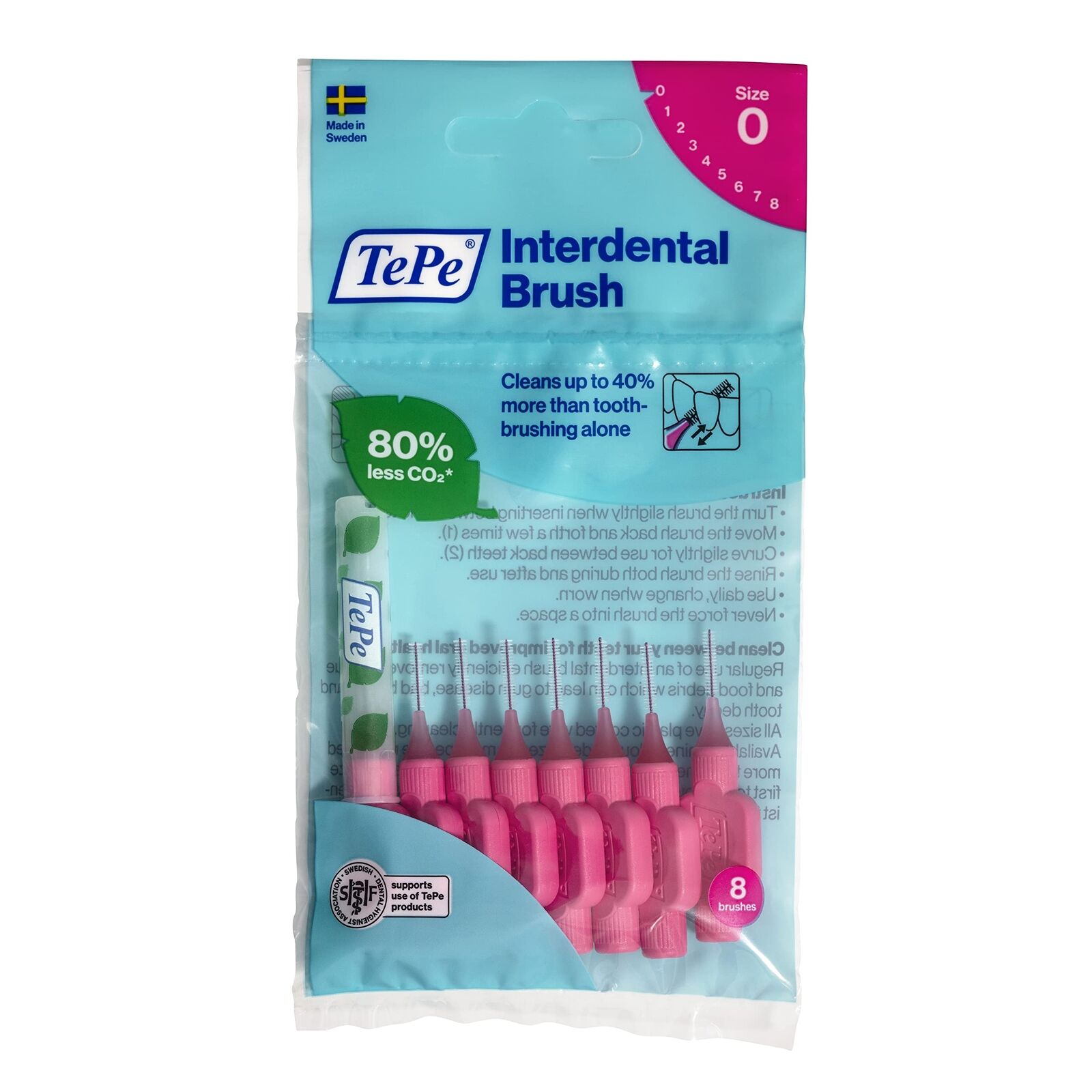 TePe 0,4 millimetri Dimensione 0 originale Interdental Brush - Confezione (f1r)