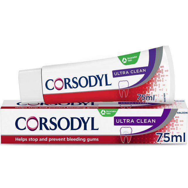 Corsodyl Gomma Dentifricio Quotidiano Gomma & Denti Cura Ultra Pulire 75ml