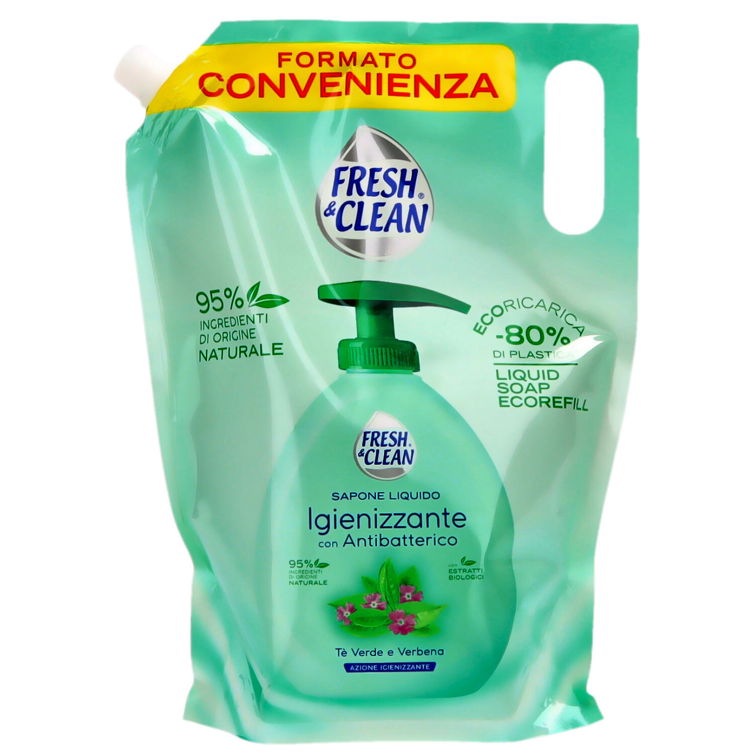 FRESH & CLEAN ECORICA SAPONE IGIENIZZATE E ANTIBATTERICO 1LT