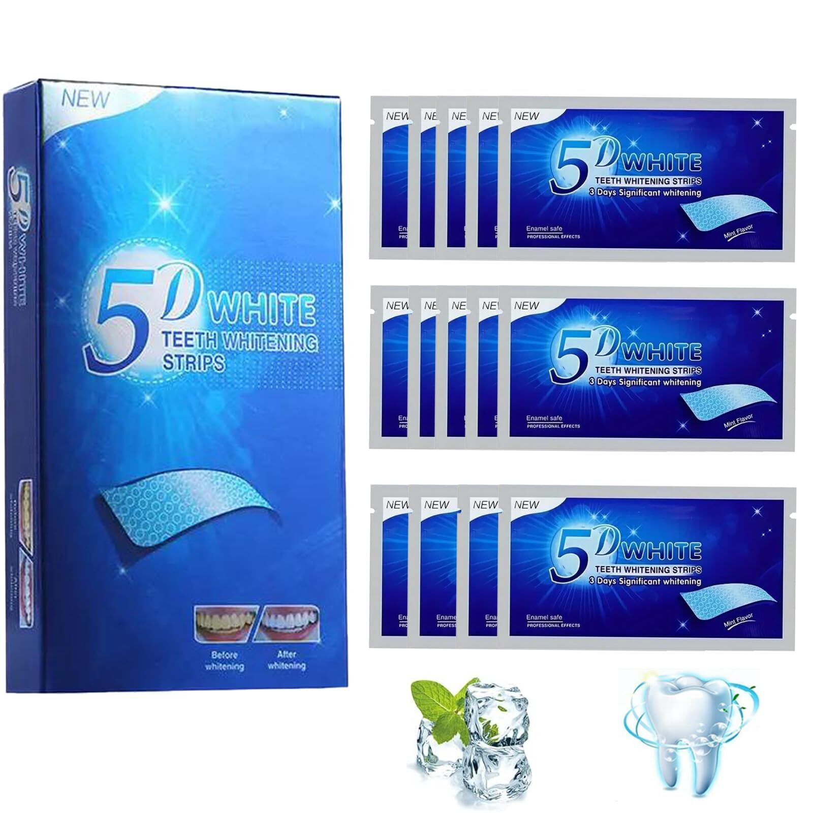 Strisce Sbiancanti Denti,28 Whitening Strips,Sbiancante Denti (Y7x)