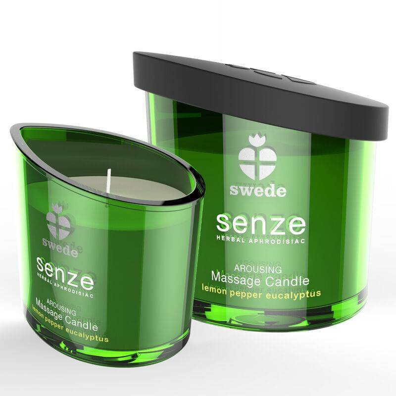 Swede - Senze Arousing Massage Candle - Lemon, Pepper, Eucalyptus
