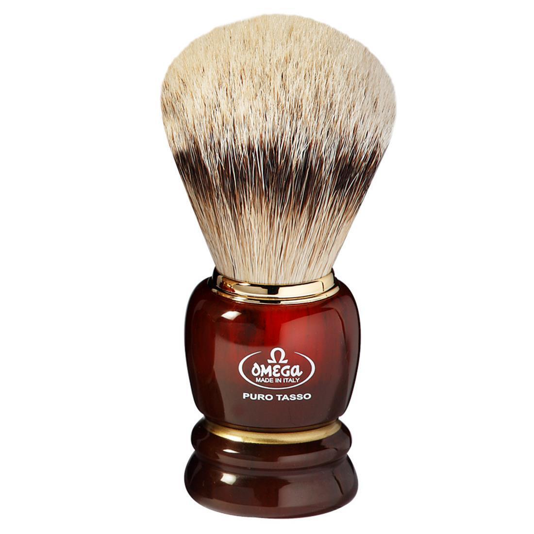 PENNELLO DA BARBA OMEGA PURO TASSO SILVERTIP SILVER TIP SHAVING BRUSH 639