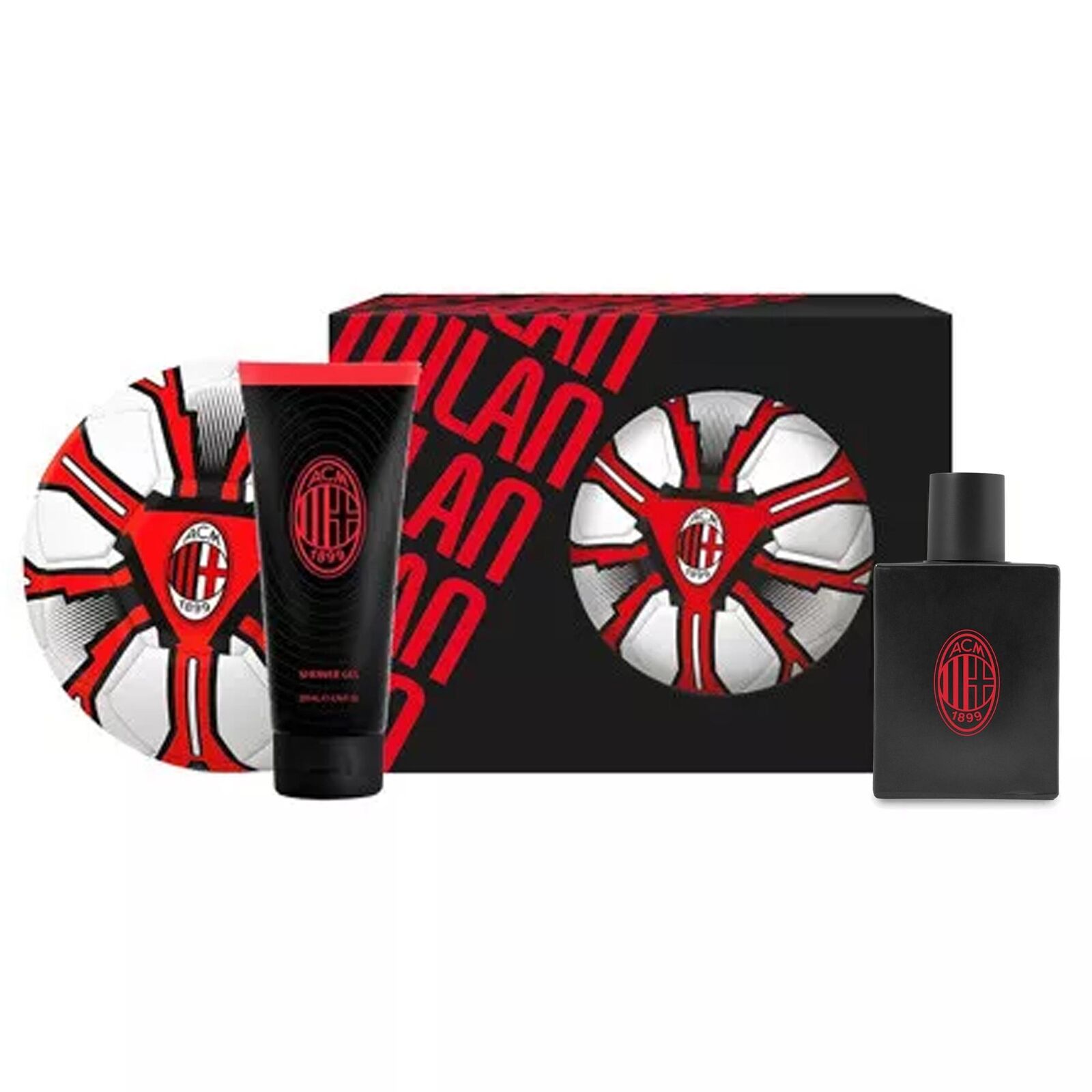 COFANETTO MILAN CON PROFUMO 50ML SHOWER GEL 200ML E PALLONE UFFICIALE