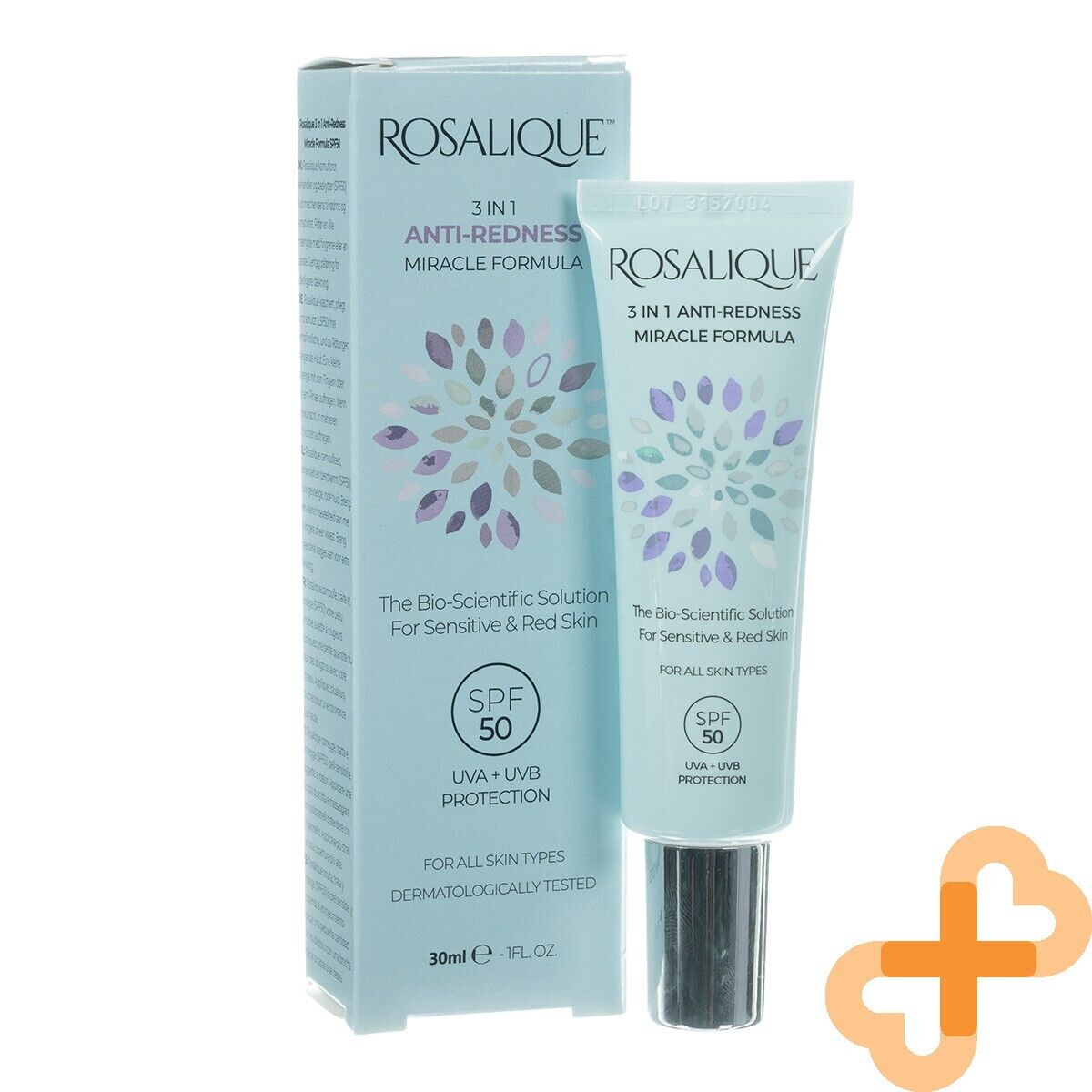 Rosalique Viso Pelle Crema SPF 50 per Sensibile E Rosso 30 ML Tutti i Tipi di