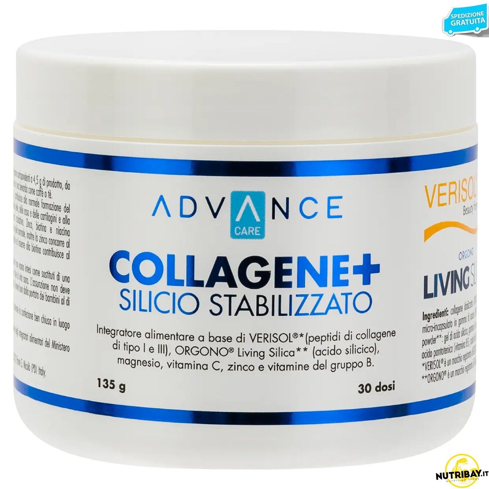 Advance Care Collagene+ Silicio Stabilizzato - 135 gr Tonifica pelle e ossa