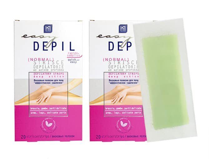 Easy Depil KIT DI 40 STRISCE DEPILATORIE CORPO (Gambe, Parti Intime, (n8N)