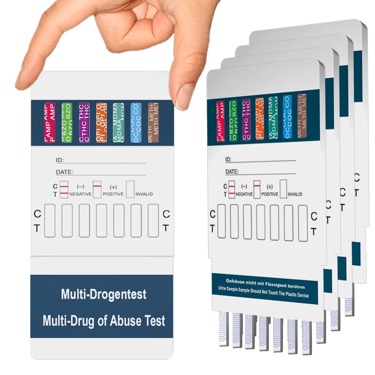 5 x 10 in 1 test antidroga multi test delle urine – 10 tipi di farmaci – test...