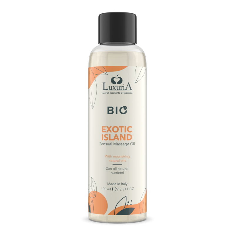Olio da Massaggio Erotico Afrodisiaco Exotic Island Luxuria BIO 100ml
