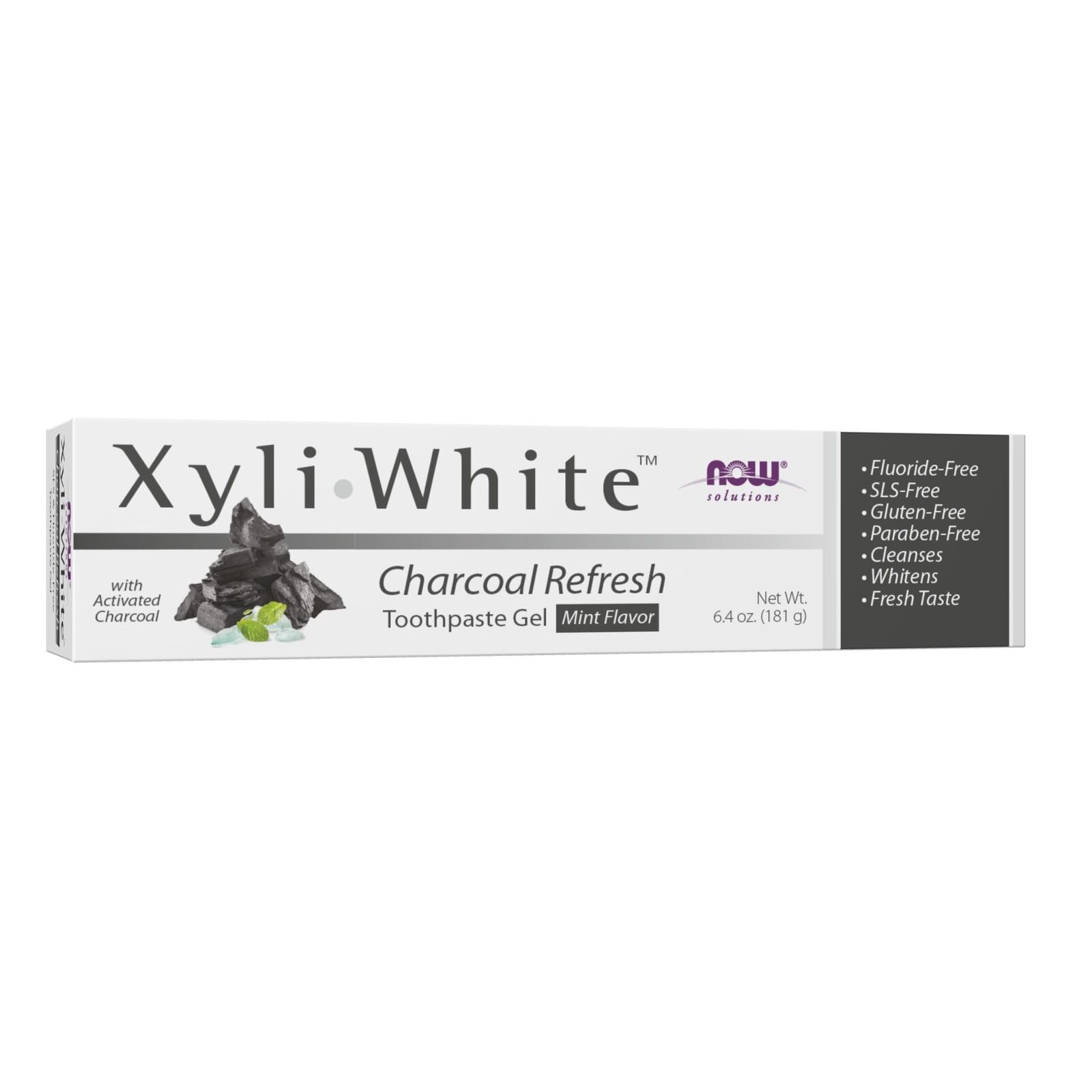 NOW Foods XyliWhite, Charcoal Refresh Toothpaste Gel - 181g (Y9o)