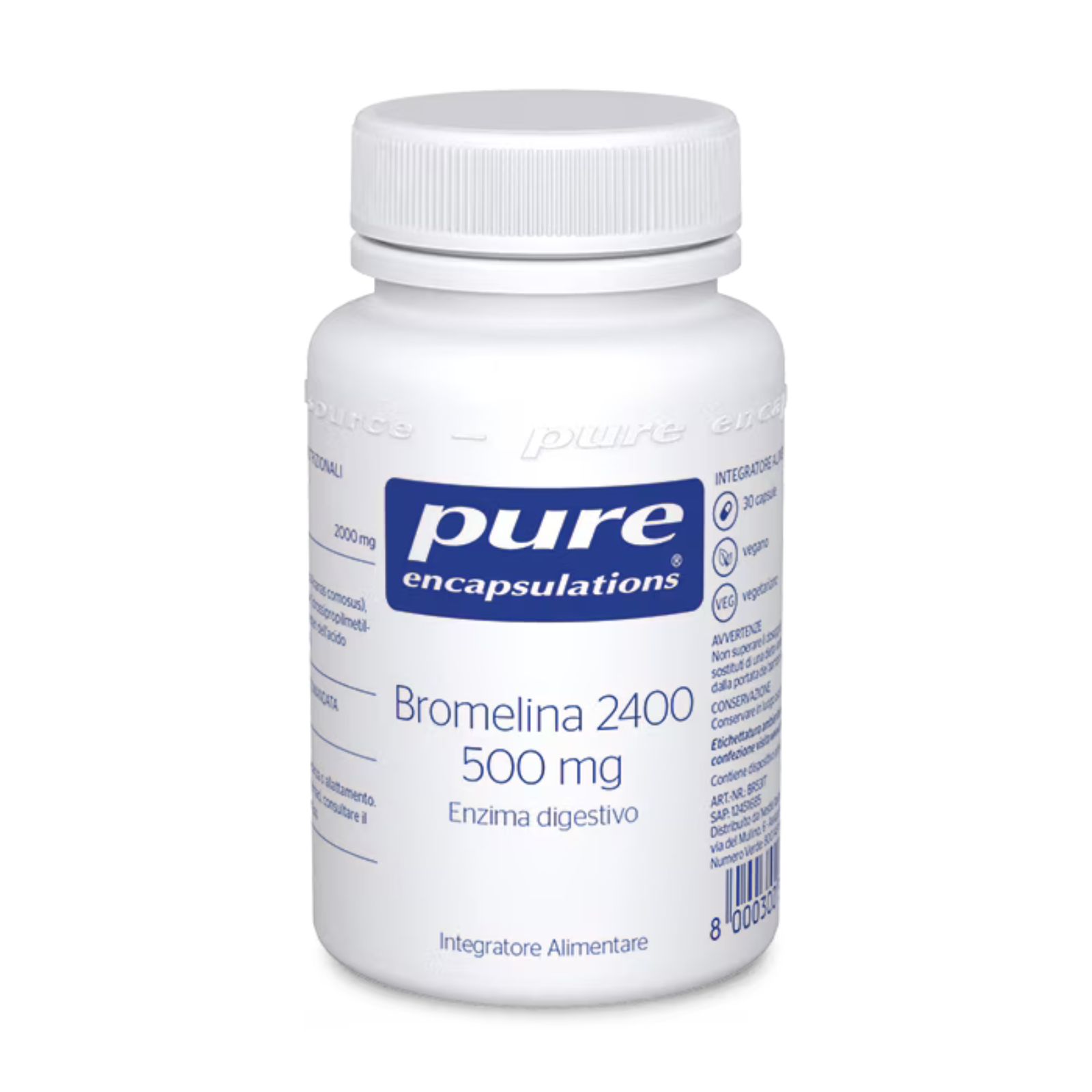 Pure Encapsulations Bromelina 2400 500 mg 90 cps Drenante Naturale