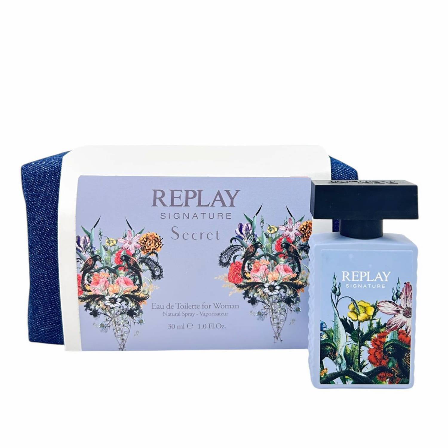 Replay Signature Set Regalo Donna Secret Profumo Edt Spray 30 ml Con Pochette