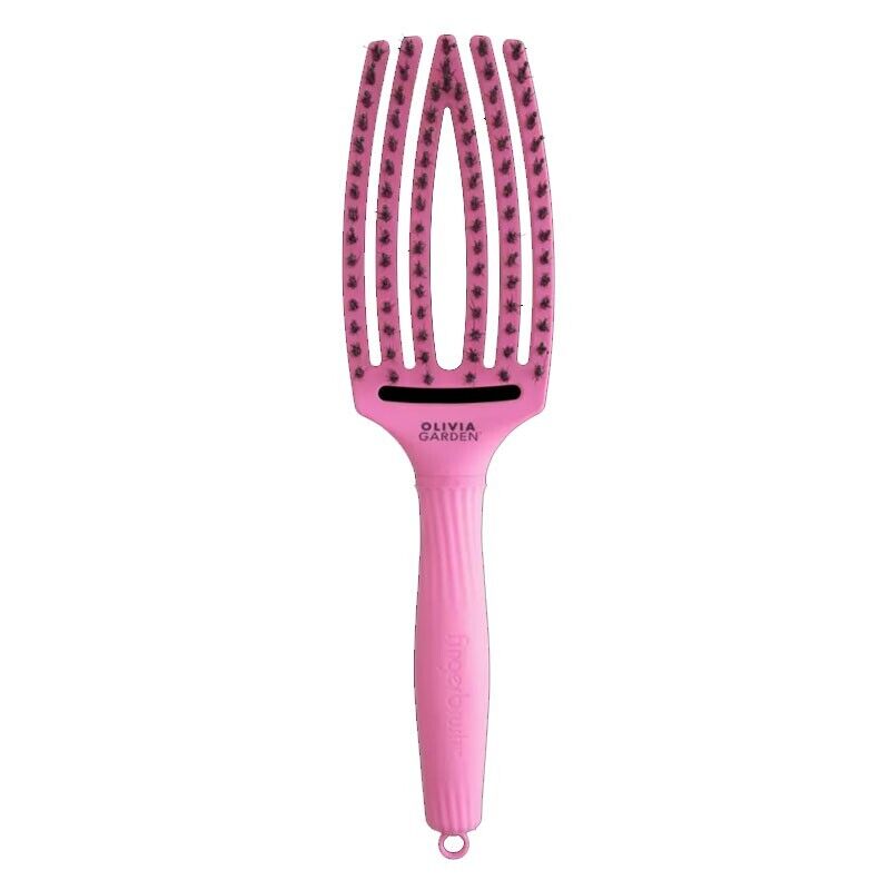 Spazzola districante Olivia Garden Fingerbrush setole maiale/nylon-bubble pink
