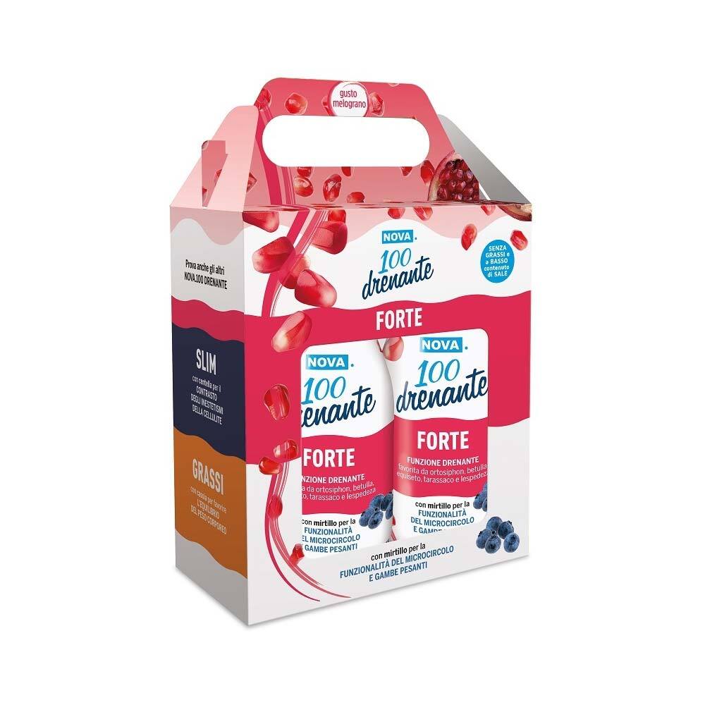 Nova Argentia Nova.100 Drenante Forte Integratore gusto Melograno, 2x300ml