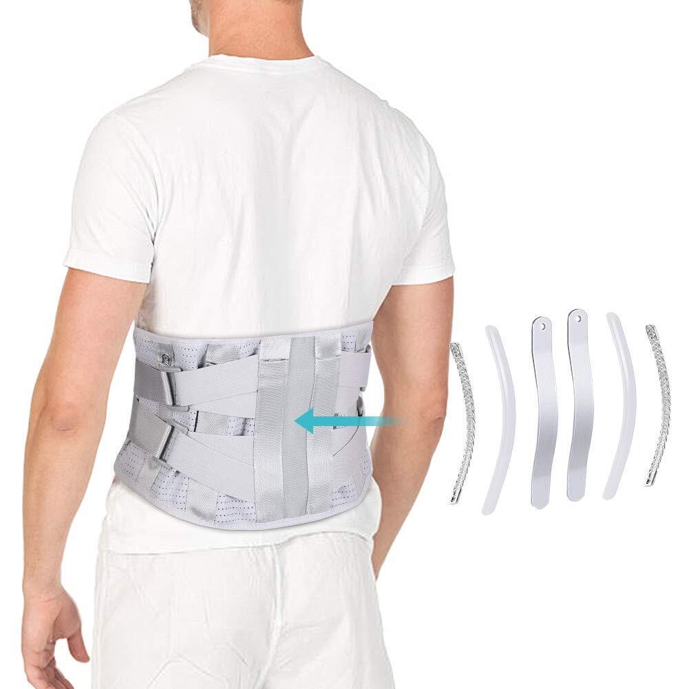 Fascia Lombare Supporto Schiena Sciatica, Fascia Lombare con Stecche (B0d)