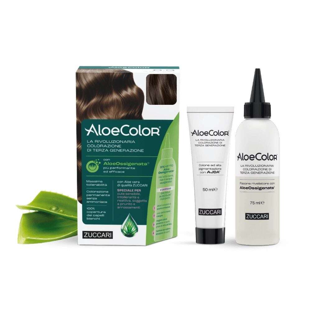 Zuccari AloeColor - Tintura per Capelli Colore 5.17 Castano Chiaro Noce, 1 Kit