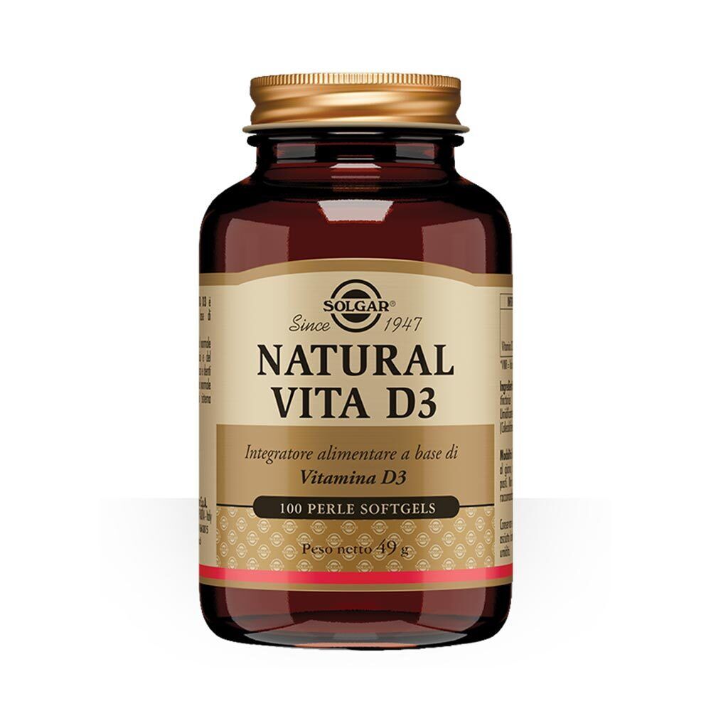 Solgar Natural Vita D3 Integratore Alimentare, 100 Perle