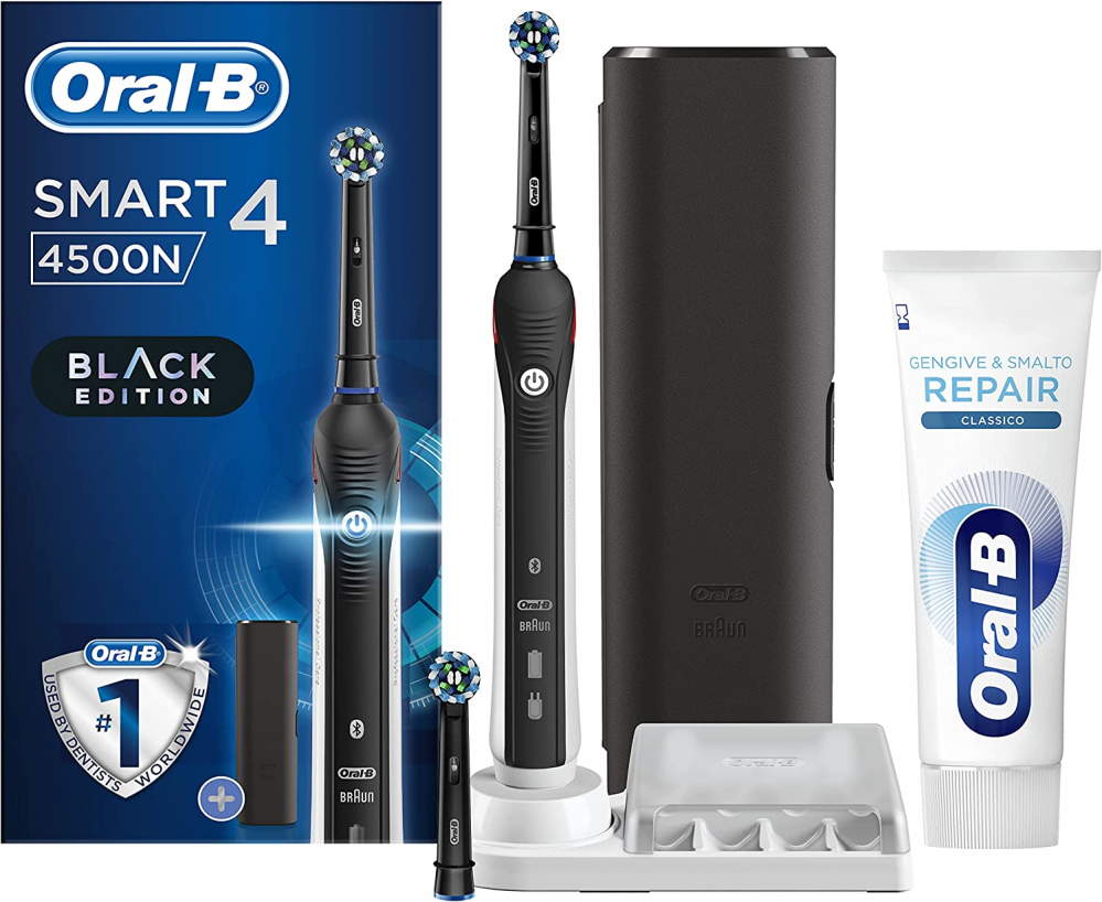 Oral-B Smart 4 4500 CrossAction Spazzolino Elettrico Ricaricabile - Nero