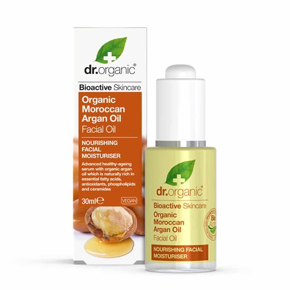 Dr. Organic Moroccan Argan Oil - Olio per il Viso Pelli Secche, 30g
