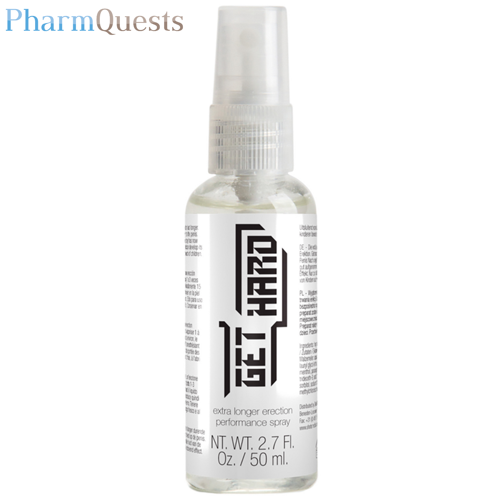 Get Hard Erection Spray Ritardante Potenzia Erezione più Dura e Lunga 50 ml