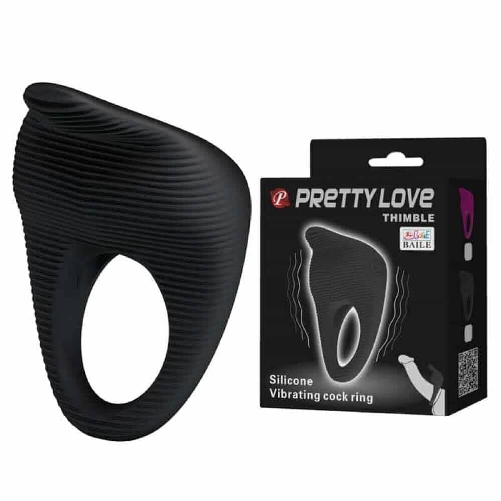 ANELLO FALLICO VIBRANTE STIMOLATORE CLITORIDEO IN SILICONE PER UOMO SEX TOYS