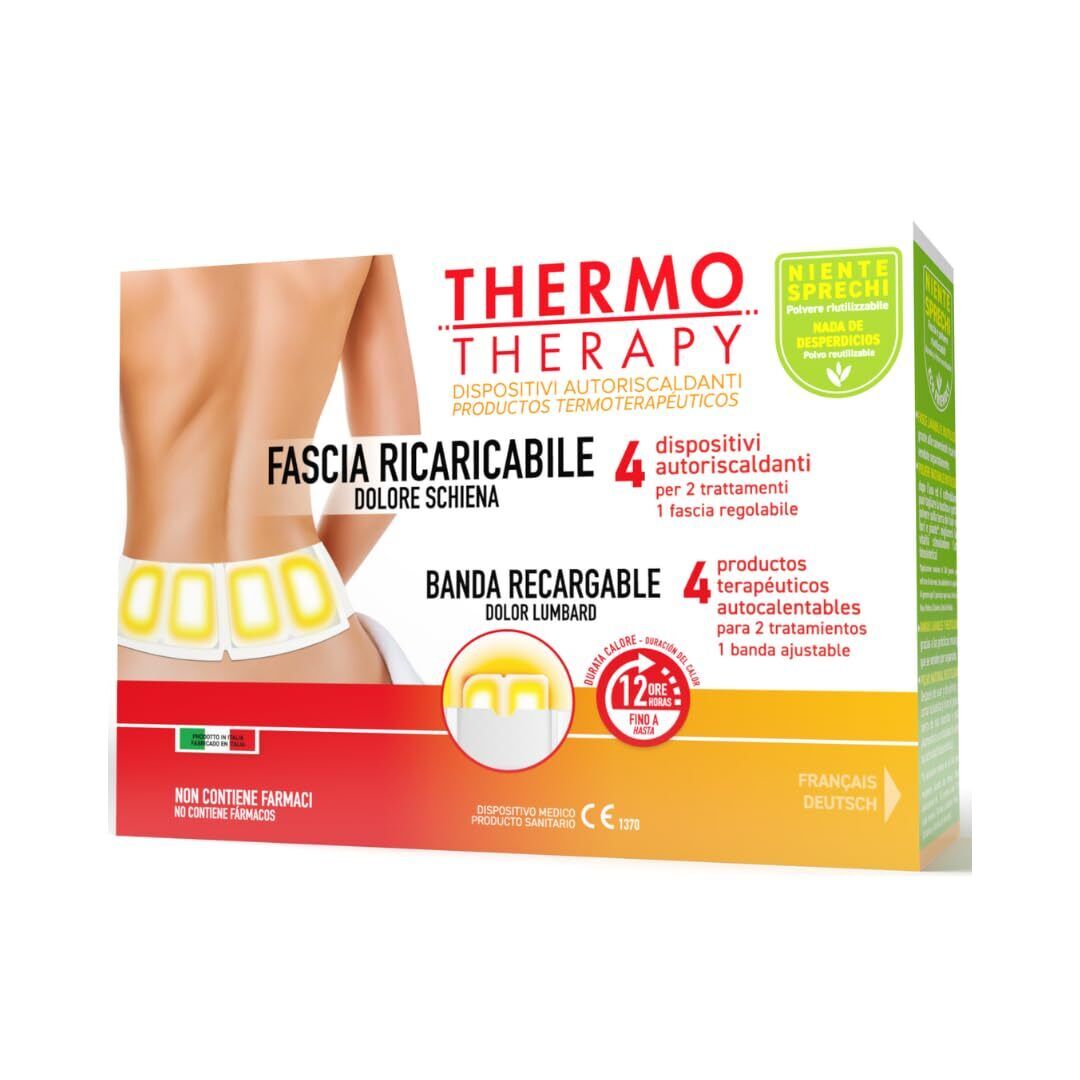 Thermo Therapy Fascia Ricaricabile per Dolore Schiena, Non Contiene (o5f)