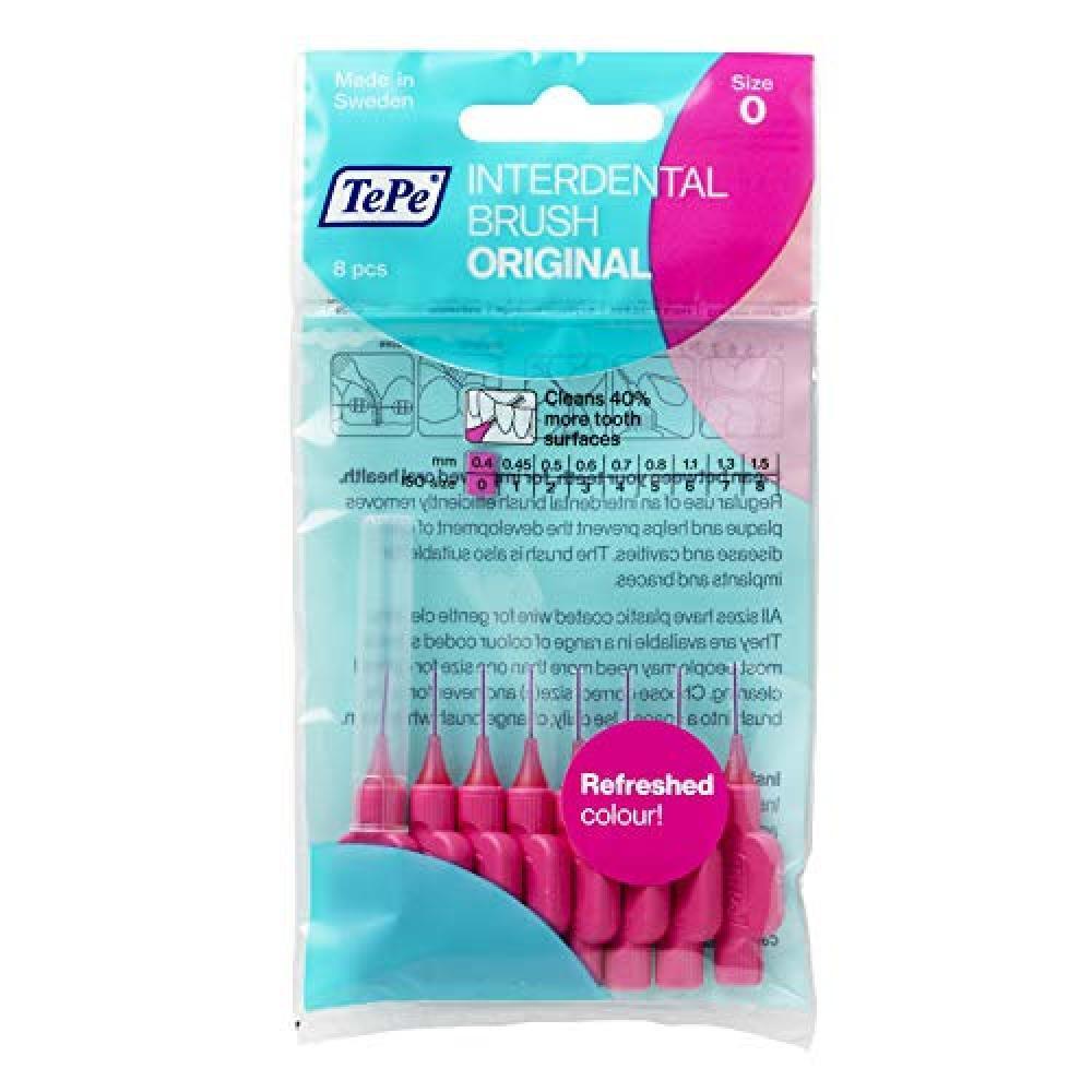 TePe 0,4 millimetri Dimensione 0 originale Interdental Brush - Confezione da 8 p