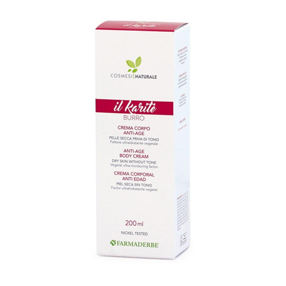 Farmaderbe Il Karitè - Crema Corpo Anti-Age per Pelle Secca, 200ml
