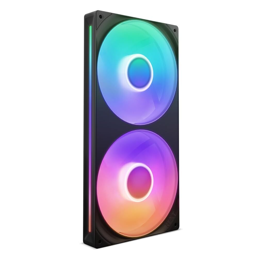 NZXT F280 RGB Core - 280mm Single-Frame Fan Unit with 2 x 140mm RGB Fans - Sp...