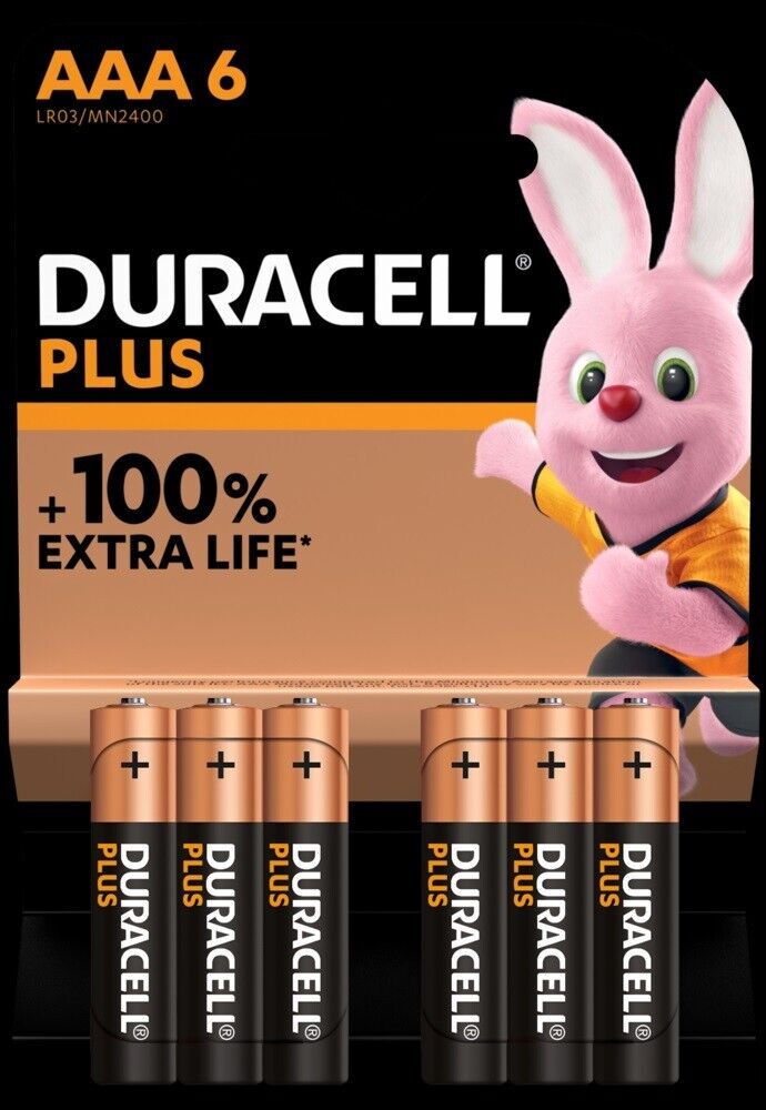 Duracell Plus- 6 Pile AAA