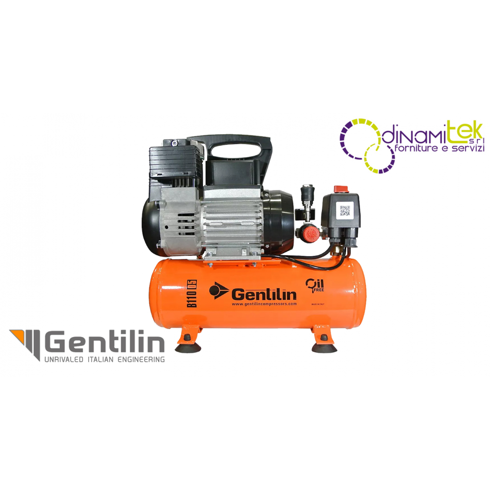 B110/05 - COMPRESSORE ARIA 5 LITRI GENTILIN A SECCO