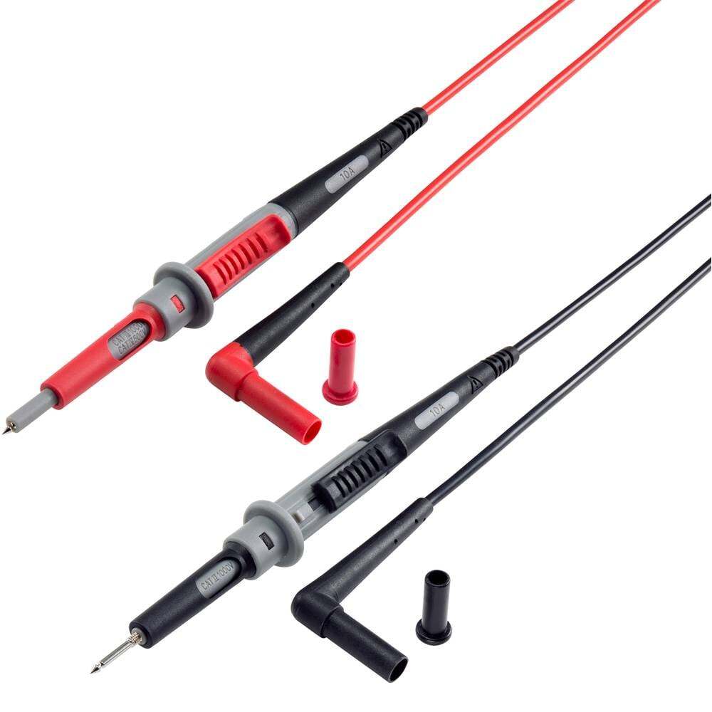 VOLTCRAFT MS-4PS Puntali di sicurezza Spina sicurezza 4 mm Sonda 1.00 m Nero,