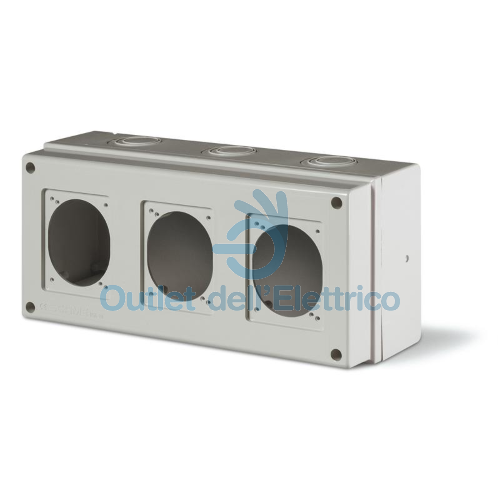 SCAME SCATOLA DERIVAZIONE MODELLO150 3 PRESE 672.1300