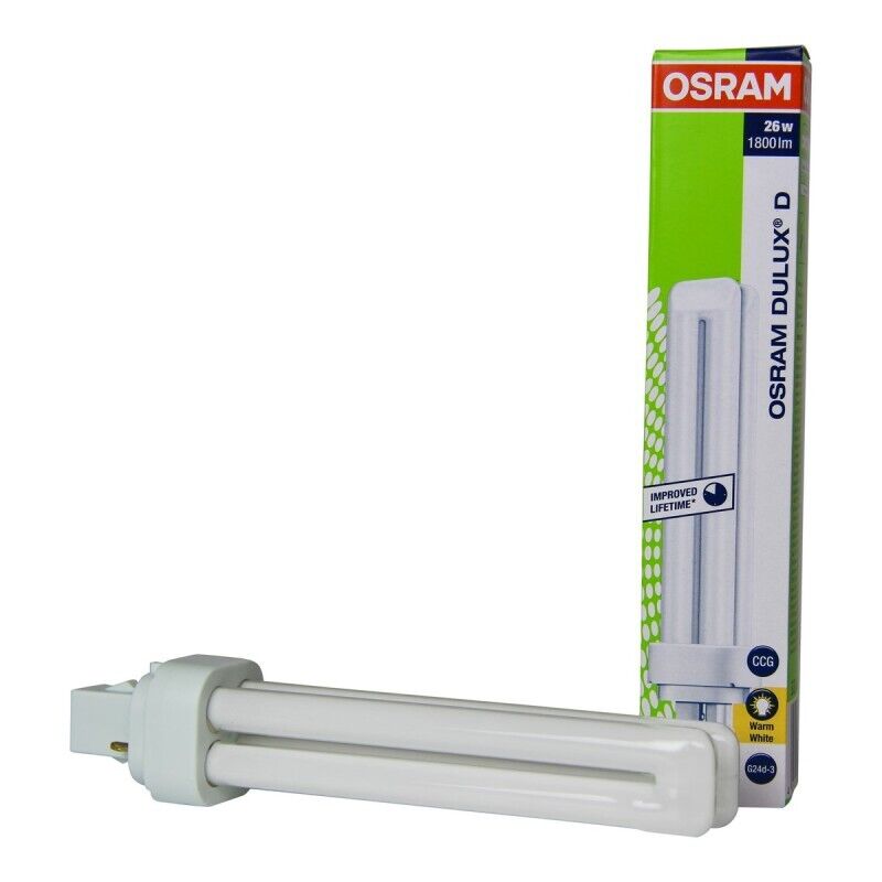 Osram DULUX-D-26-830 Lampadina G24d-3 DULUX D 26w 1800lm 3000K /830 - 2pin