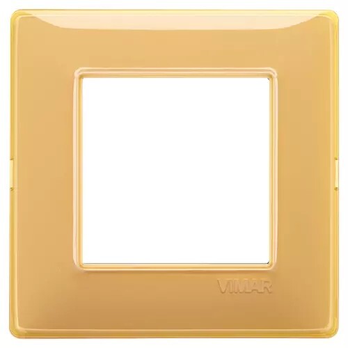 Vimar Placca 2 Moduli - Serie Idea, Finitura Reflex Ambra