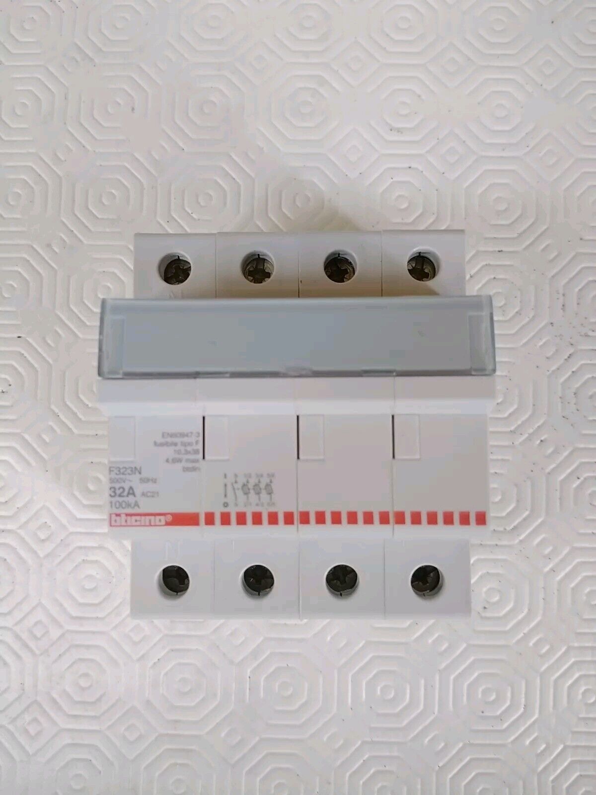 BTICINO - F323N - PORTAFUSIBILI 4 MODULI 32A QUADRIPOLARE 10X38