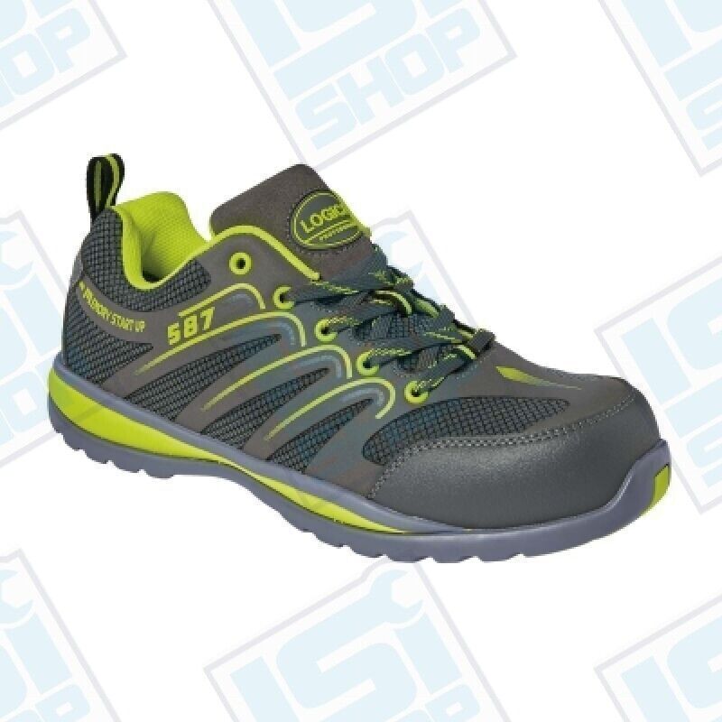 SCARPA ANTINFORTUNISTICA N41 LOGICA ZENIT BASSA GRIGIO VERDE LEGGERA TRASPIRANTE