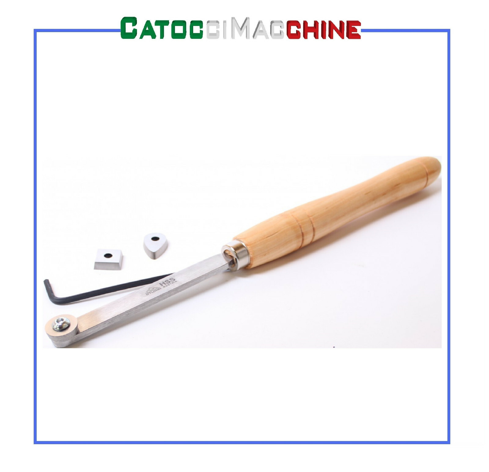 CESELLO DI RASCHIATURA CON 3 INSERTI IN HSS INTERCAMBIABILI STUBAI 7037-03