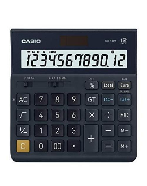 Casio DH 12ET calcolatrice da tavolo 12 cifre, nero