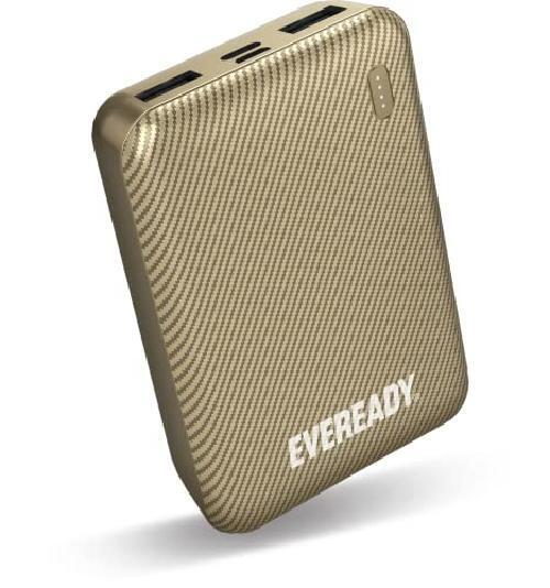 EVEREADY - Batteria esterna da 10.000 mAh + cavo USB-A/Micro-USB, batteria ester