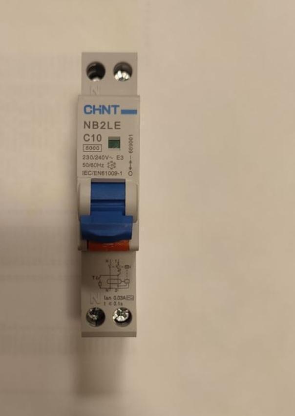 Interruttore Mtd Compact Chint 1P+N C10 30ma 6KA AC- 689001