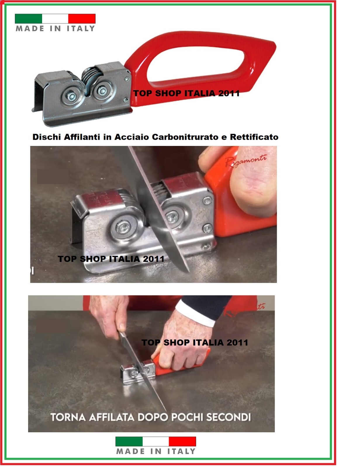 AFFILA COLTELLI AFFILACOLTELLI CON DISCHI IN ACCIAIO 100% MADE IN ITALY 2 2024