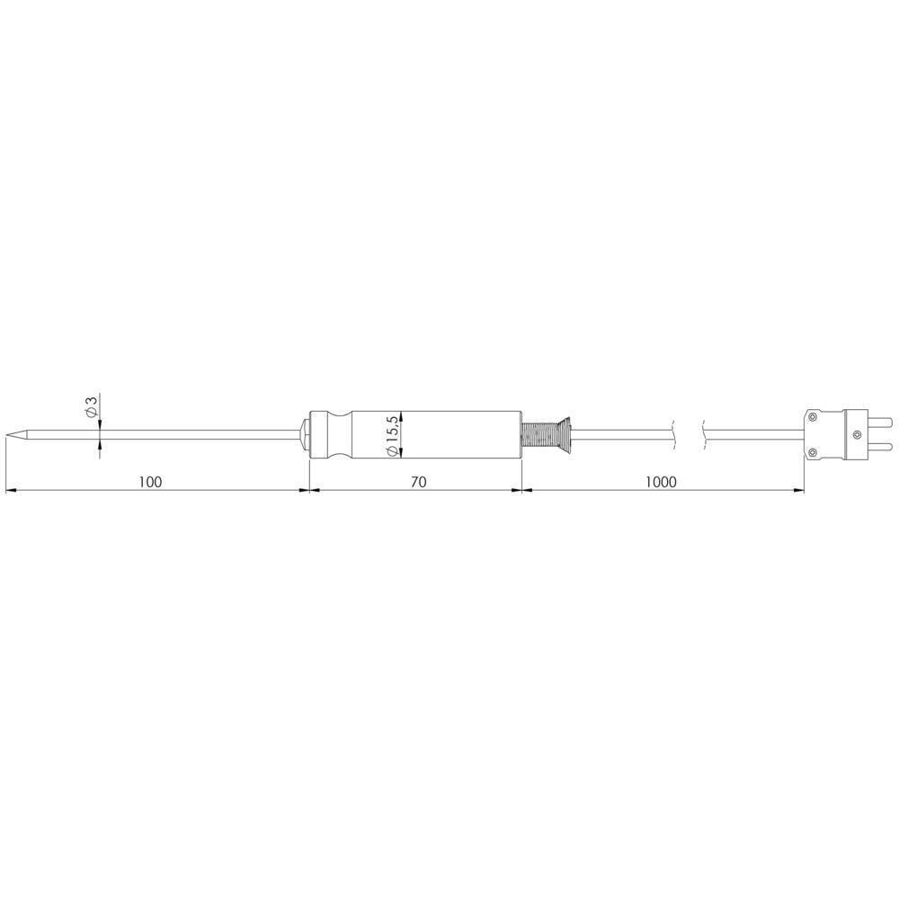 Greisinger GES21-K-1-NT-L01-T Sonda termometrica -50 fino a +250 °C Sensore